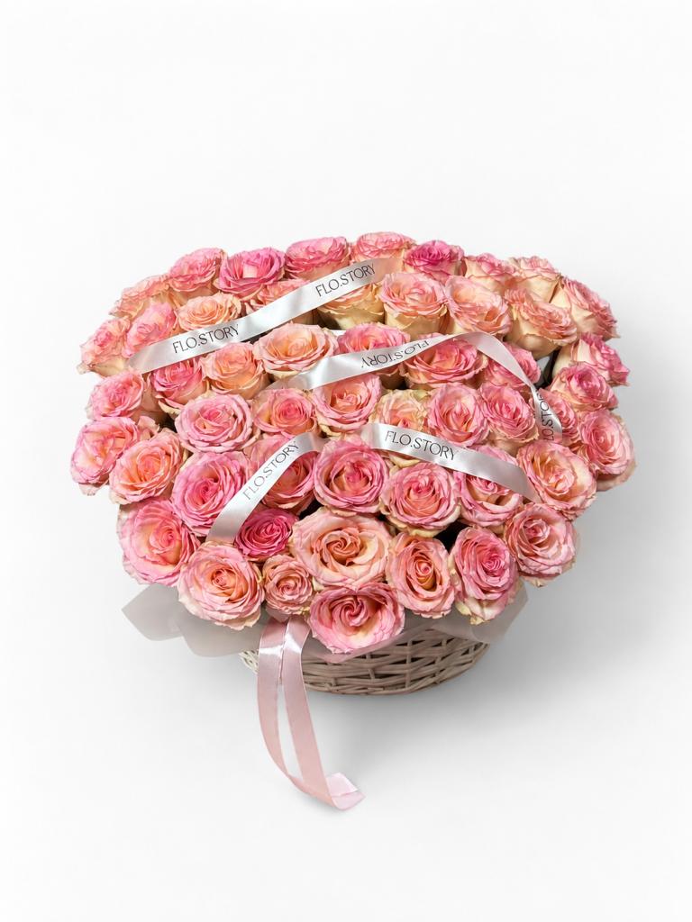 Корзина из 51 розы Esperance